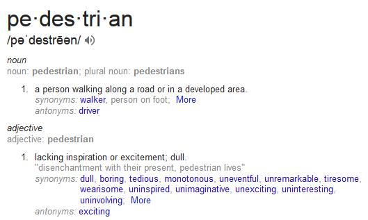 Pedestrian-definition